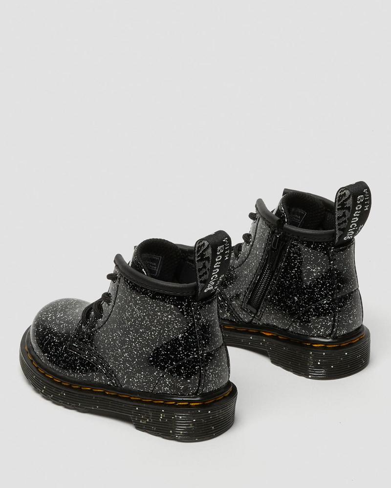 Kids' Dr Martens Infant 1460 Glitter Ankle Casual Boots Black | AU 657YXF